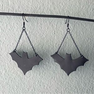 Boohoo | Spooky Halloween Black Bat Dangle Hook Earrings
